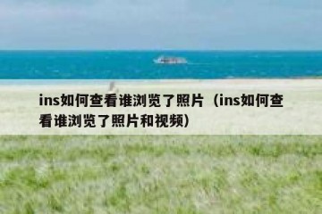 ins如何查看谁浏览了照片（ins如何查看谁浏览了照片和视频）