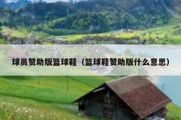 球员赞助版篮球鞋（篮球鞋赞助版什么意思）