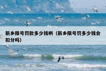 新乡限号罚款多少钱啊（新乡限号罚多少钱会扣分吗）