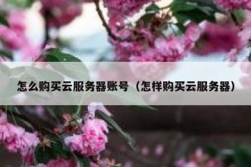 怎么购买云服务器账号（怎样购买云服务器）