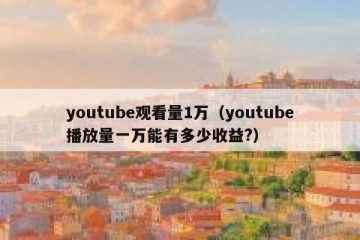 youtube观看量1万（youtube播放量一万能有多少收益?）