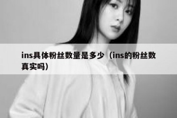 ins具体粉丝数量是多少（ins的粉丝数真实吗）