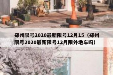 郑州限号2020最新限号12月15（郑州限号2020最新限号12月限外地车吗）