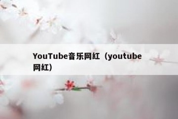 YouTube音乐网红（youtube 网红）