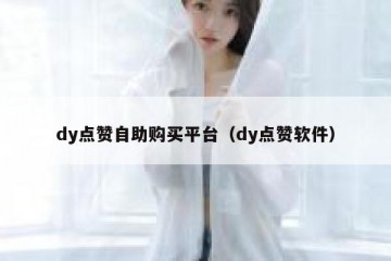 dy点赞自助购买平台（dy点赞软件）