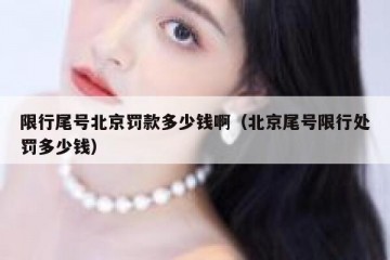 限行尾号北京罚款多少钱啊（北京尾号限行处罚多少钱）