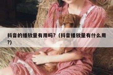 抖音的播放量有用吗?（抖音播放量有什么用?）