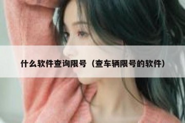 什么软件查询限号（查车辆限号的软件）