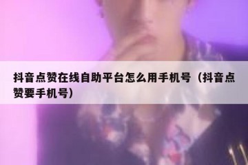 抖音点赞在线自助平台怎么用手机号（抖音点赞要手机号）