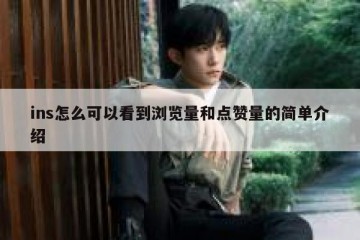 ins怎么可以看到浏览量和点赞量的简单介绍