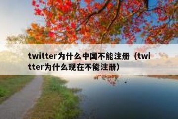 twitter为什么中国不能注册（twitter为什么现在不能注册）