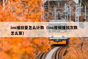 ins播放量怎么计数（ins视频播放次数怎么算）