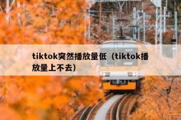 tiktok突然播放量低（tiktok播放量上不去）