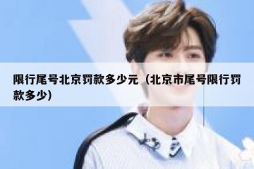 限行尾号北京罚款多少元（北京市尾号限行罚款多少）