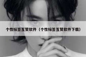 个性标签互赞软件（个性标签互赞软件下载）