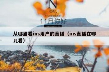 从哪里看ins用户的直播（ins直播在哪儿看）