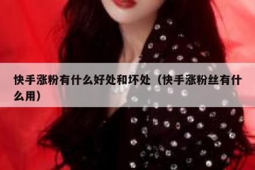 快手涨粉有什么好处和坏处（快手涨粉丝有什么用）