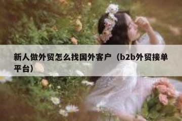 新人做外贸怎么找国外客户（b2b外贸接单平台）