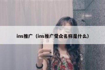 ins推广（ins推广受众名称是什么）