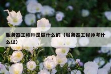 服务器工程师是做什么的（服务器工程师考什么证）