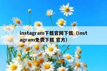 instagram下载官网下载（instagram免费下载 官方）