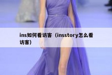 ins如何看访客（insstory怎么看访客）