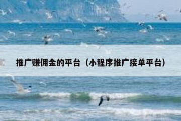 推广赚佣金的平台（小程序推广接单平台）