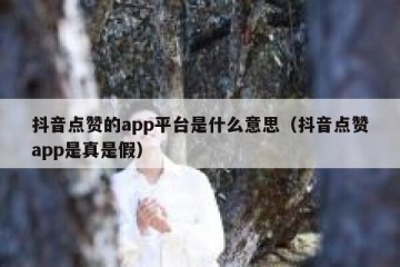 抖音点赞的app平台是什么意思（抖音点赞app是真是假）