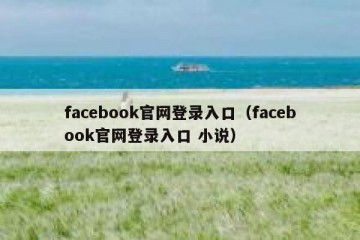 facebook官网登录入口（facebook官网登录入口 小说）