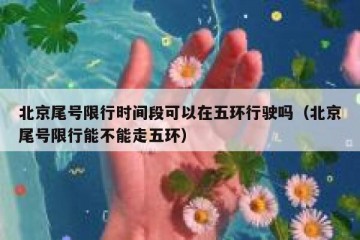 北京尾号限行时间段可以在五环行驶吗（北京尾号限行能不能走五环）