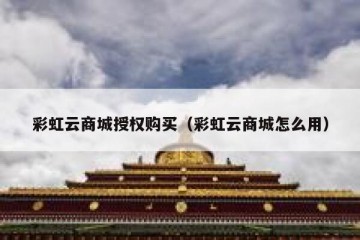 彩虹云商城授权购买（彩虹云商城怎么用）