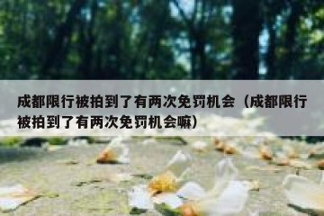 成都限行被拍到了有两次免罚机会（成都限行被拍到了有两次免罚机会嘛）