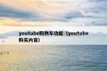 youtube购物车功能（youtube购买内容）