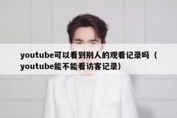youtube可以看到别人的观看记录吗（youtube能不能看访客记录）
