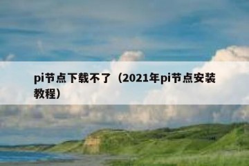 pi节点下载不了（2021年pi节点安装教程）