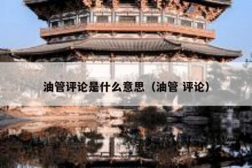 油管评论是什么意思（油管 评论）