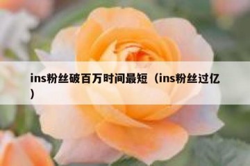 ins粉丝破百万时间最短（ins粉丝过亿）