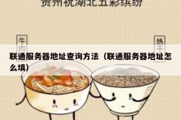 联通服务器地址查询方法（联通服务器地址怎么填）