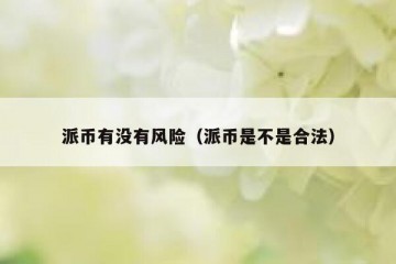 派币有没有风险（派币是不是合法）