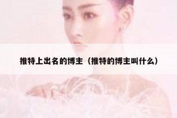 推特上出名的博主（推特的博主叫什么）