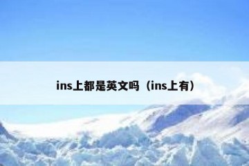 ins上都是英文吗（ins上有）
