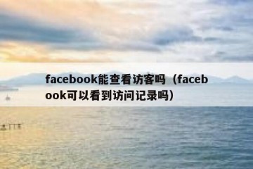 facebook能查看访客吗（facebook可以看到访问记录吗）