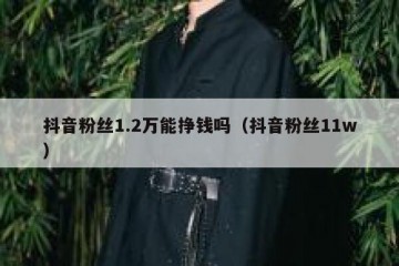 抖音粉丝1.2万能挣钱吗（抖音粉丝11w）