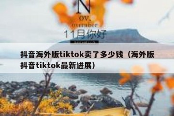 抖音海外版tiktok卖了多少钱（海外版抖音tiktok最新进展）