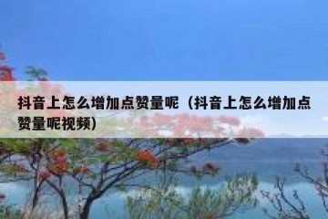 抖音上怎么增加点赞量呢（抖音上怎么增加点赞量呢视频）