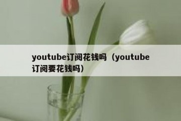 youtube订阅花钱吗（youtube订阅要花钱吗）