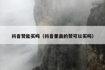 抖音赞能买吗（抖音里面的赞可以买吗）