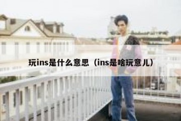 玩ins是什么意思（ins是啥玩意儿）
