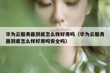 华为云服务器到底怎么样好用吗（华为云服务器到底怎么样好用吗安全吗）