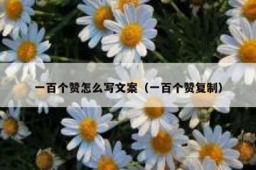 一百个赞怎么写文案（一百个赞复制）